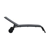 LEŽALNIK IZ TEKSTILENA NATERIAL LYRA II S KOLESI ANTRACIT ALU, TEKSTILEN