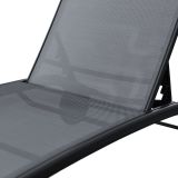 LEŽALNIK IZ TEKSTILENA NATERIAL LYRA II S KOLESI ANTRACIT ALU, TEKSTILEN