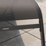 LEŽALNIK IZ TEKSTILENA NATERIAL LYRA II S KOLESI ANTRACIT ALU, TEKSTILEN