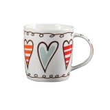 LONČEK 365 ML SRCE RAZLIČNI BARVNI VZORCI