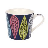 LONČEK 380 ML LEAVES RAZLIČNI BARVNI DEKORJI