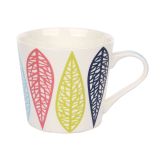 LONČEK 380 ML LEAVES RAZLIČNI BARVNI DEKORJI