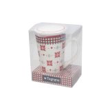 LONČEK TOGNANA 470 ML OLIMPIA VICHY RED S CEDILOM IN POKROVOM