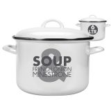 LONEC KAPIMEX 26 CM 6 L SOUP BELE BARVE EMAJLIRAN