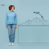 LONEC / KOZICA KELA 4.6 LIT CALIDO OKROGLI ALUGUS SVETLO SIVA