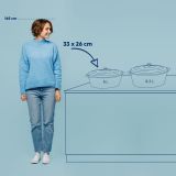 LONEC / KOZICA KELA 6 LIT CALIDO OVALNI ALUGUS SVETLO SIVA