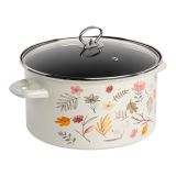 LONEC / KOZICA ENAMELIE KOZICA NEJA 26 CM 6 L S STEKLENIM POKROVOM