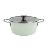 LONEC / KOZICA VITRINOR 20 CM 2 ROČAJA NORDIC S STEKLENIM POKROVOM