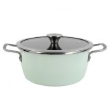 LONEC / KOZICA VITRINOR 28 CM 2 ROČAJA NORDIC S STEKLENIM POKROVOM