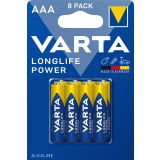 ALKALNI BATERIJSKI VLOŽEK VARTA LR03/AAA LONGLIFE POWER BL/8