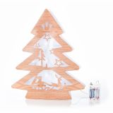 LUČKE MQ PVC JELKA LED 40X33X6 CM TOPLO BELE BARVE