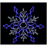 LUČKE MQ SNEŽINKA LED BELA/MODRA PREMER 80 CM