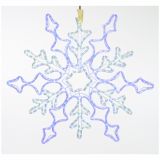 LUČKE MQ SNEŽINKA LED BELA/MODRA PREMER 80 CM