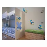 LUKNJAČ,ŠTAMPILJKA,ŠABLON RAYHER STENSKA NALEPKA, PTIČKI 50X70 CM