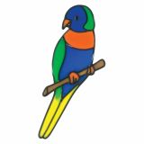 DEKORATIVNA NALEPKA STEUBER MAGIC GEL PTICA MALA