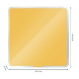 MAGNETNA TABLA LEITZ COSY-WOW COSY RUMENA 45X45 STEKLENA