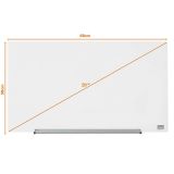 MAGNETNA TABLA NOBO TABLE STEKLENA 67.7X38.1 CM DIAMOND BELA 1905175