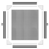 SCHELLENBERG MAGNETNI OKVIR ZA STREŠNO OKNO Z ZAŠČITNO MREŽO PROTI INSEKTOM IZ FIBERGLASA 80X140 CM BEL