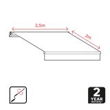 MARKIZA, TENDA NATERIAL CALIMA 250X200 CM, SIVA ROČNA