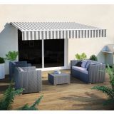 MARKIZA, TENDA NATERIAL CALIMA 300X200 CM BELO/SIVA, ROČNA