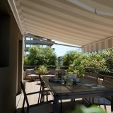 MARKIZA, TENDA NATERIAL CALIMA 300X200 CM BELO/SIVA, ROČNA