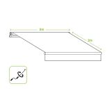 MARKIZA, TENDA NATERIAL CALIMA 300X200 CM BELO/SIVA, ROČNA