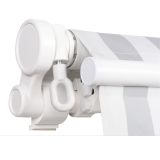 MARKIZA, TENDA NATERIAL CALIMA 400X300 CM BELO/SIVA, ROČNA