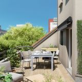 MARKIZA, TENDA NATERIAL CALIMA 400X300 CM, SIVA ROČNA