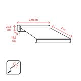 MARKIZA, TENDA NATERIAL LOBY 300X200 CM, BEŽ ROČNA, KASETNA
