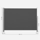 STRANSKA PREGRADA SONGMICS GSA589G01 180X450