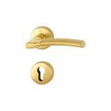 MEDEN.KLJUKA ZA VRATA HOPPE BERGEN Z ROZETO CILINDER F77-R/F52-R