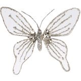 OKRASEK ZA JELKO KOOPMAN METULJ 15 CM BEL SORT