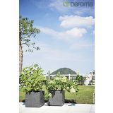 PE ZUNANJI LONEC DEROMA MILLENIUM 25X25, VIŠ 25CM ANTRACIT