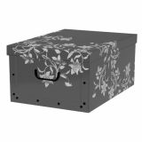 ŠKATLA/ZABOJ MISSSPACE MINI 33X25X16 CM SIVA Z DEKORJEM