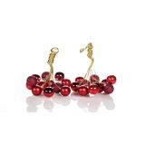 OKRASEK ZA JELKO GLOSSTYLE MINI BUNKICE NA ŽICI 20MM 2/1 RDEČE