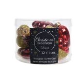 OKRASEK ZA JELKO MIX RDEČA ZLATA BOŽIČ