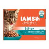 MOKRA HRANA ZA MAČKA IAMS MULTIBOX MLADE MUCE OMAKA, 12X 85G