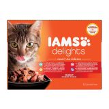 MOKRA HRANA ZA MAČKA IAMS MULTIBOX, 4 OKUS LAND-SEA ŽELE, 12X 85G