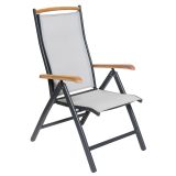 STOL IZ TEKSTILENA LESLI MONZA ZLOŽLJIV, SIVI