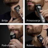 MOŠKI UREJEVALNIK BRAUN BT 9520 ZA BRADO +7 NASTAVKOV