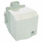 MOTORSKA VTIČNICA PCE 5X16A 400V~ PODOMETNA Z DOZO IP44 DESIGN BELA