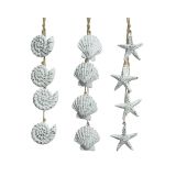 DEKORACIJA DECORIS NA VRVICI IZ JUTE,D=26 CM ŠKOLJKE,MOR.ZVEZDE,POLŽKI