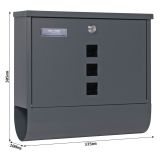 NABIRALNIK ROTTNER COSTA 305X335X100 MM S CEVJO, ANTRACIT