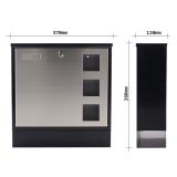 NABIRALNIK ROTTNER DESIGN 380X370X120MM, S CEVJO ČRNA/ SREBRNA