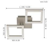 NADGRADNA STROP. SVETILKA EGLO HUERTA 15.5W WW SAT.NIKEL