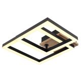 NADGRADNA STROP. SVETILKA GLOBO BARD 15W WW ČRNA / LES