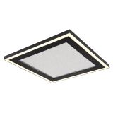 NADGRADNA STROP. SVETILKA GLOBO DAVIES 24W NW KVADRATNA, ČRN ROB