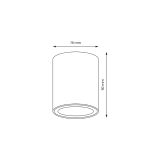 NADGRADNA STROP. SVETILKA MILAGRO BIMA BELA 1XGU10 ML7010 OKROGLA