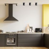 NADGRADNA STROP. SVETILKA MILAGRO BIMA ČRNA 1XGU10 ML7011 OKROGLA