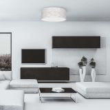 NADGRADNA STROP. SVETILKA MILAGRO SENSO BELA 3XE27 MLP7307 50CM OKROGLA